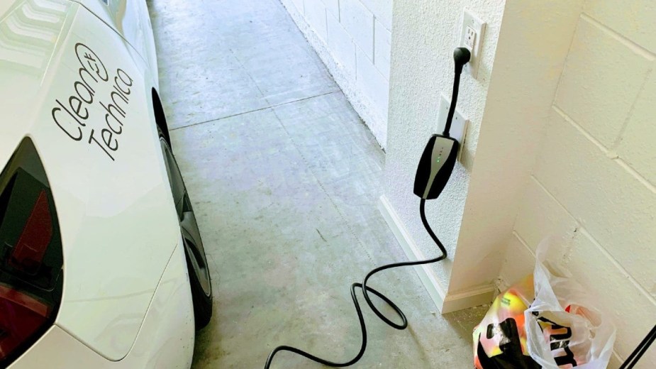 EV Plugged into a Regular Outlet