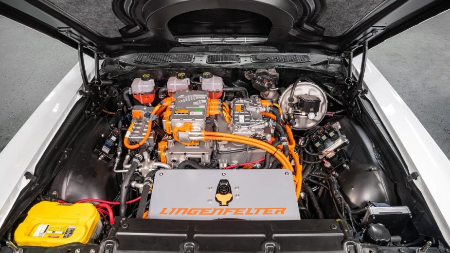 Electric motor in Chevy El Camino EV Concept car from Chevrolet and Lingenfelter