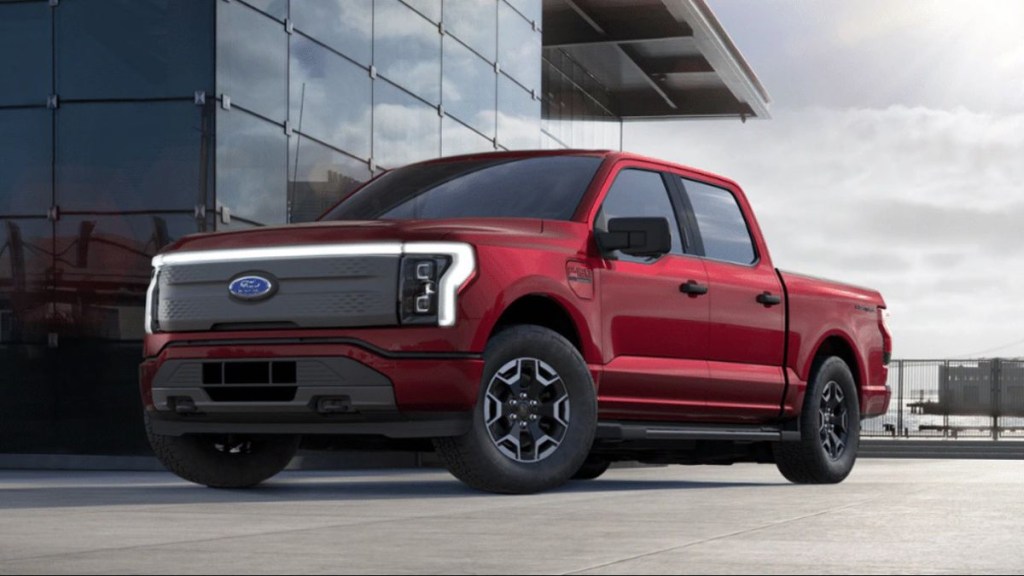2023 Ford F-150 Lighting  in red
