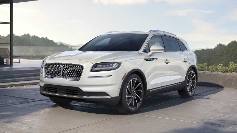 Front angle view of 2023 Lincoln Nautilus, with Lincoln as only American brand on Consumer Reports 10 most reliable list