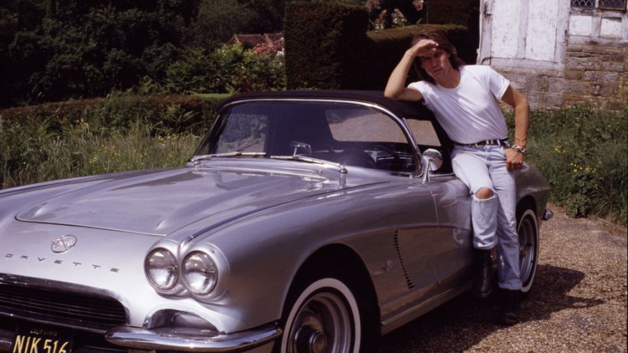 Jeff Beck and one of his three Chevy Corvettes