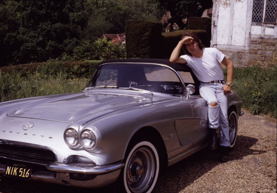 Jeff Beck and one of his three Chevy Corvettes 