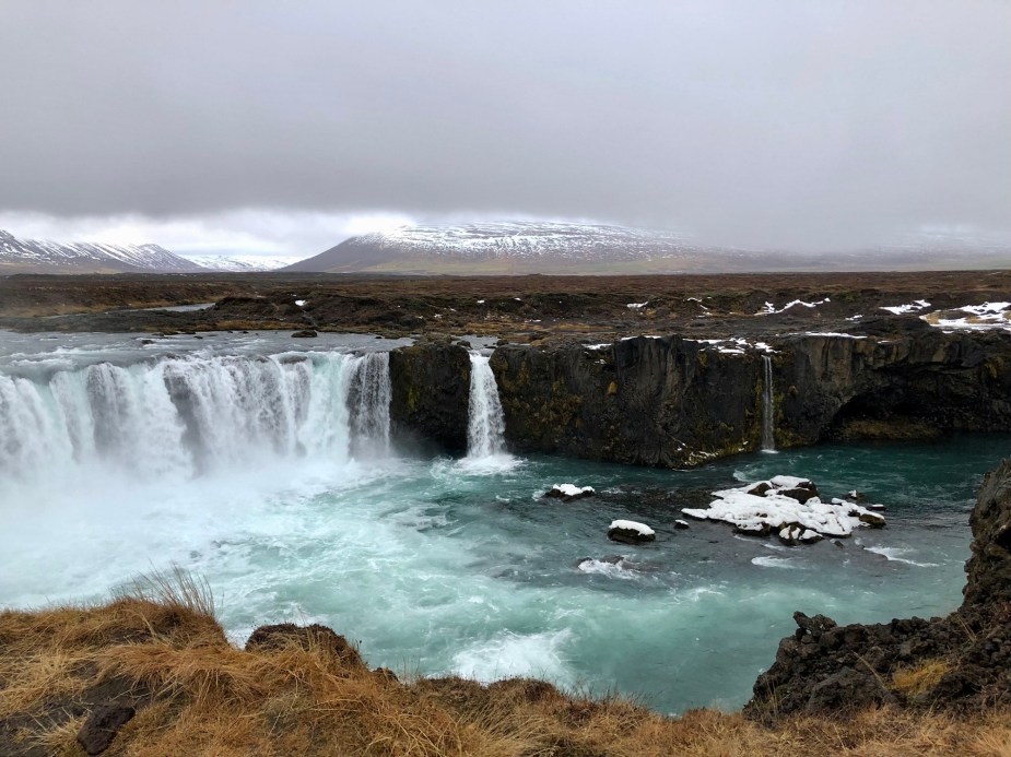 Godafoss is just one of the sights you'll see right off the Ring Road when driving in Iceland.