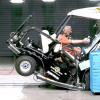 Golf cart crash test head on collision