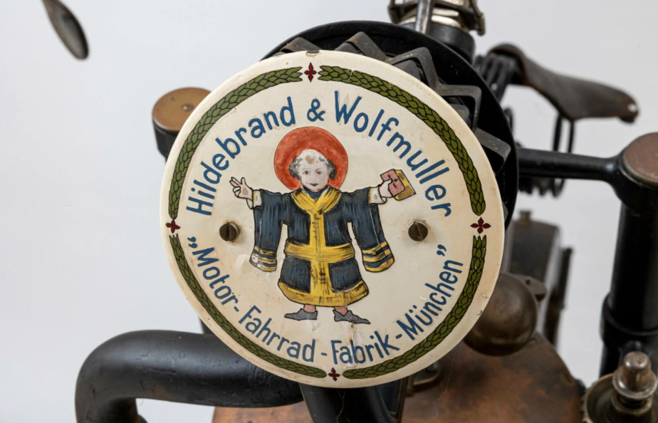 The first motorcycle made for production, the Hildebrand & Wolfmüller Motorcycle nameplate