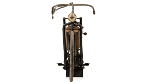 The first production motorcycle photographed from the front