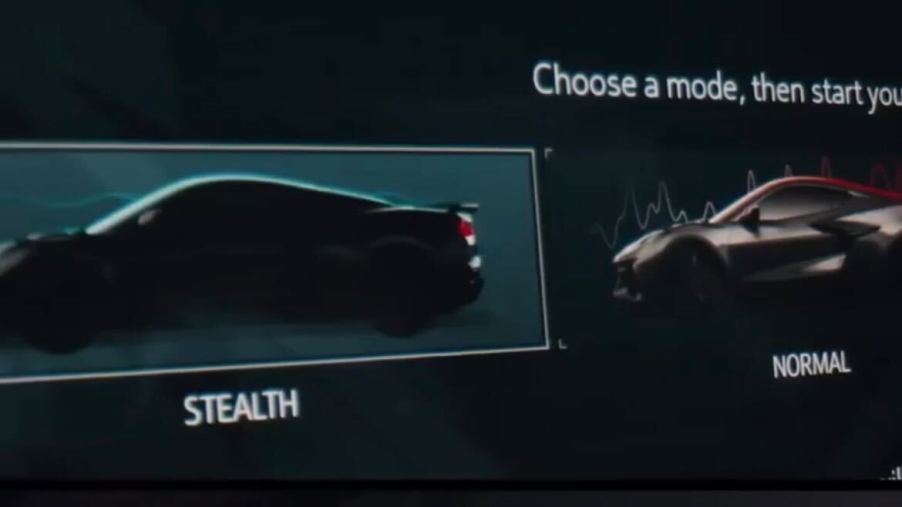 Stealth mode shown in the new Corvette E-Ray