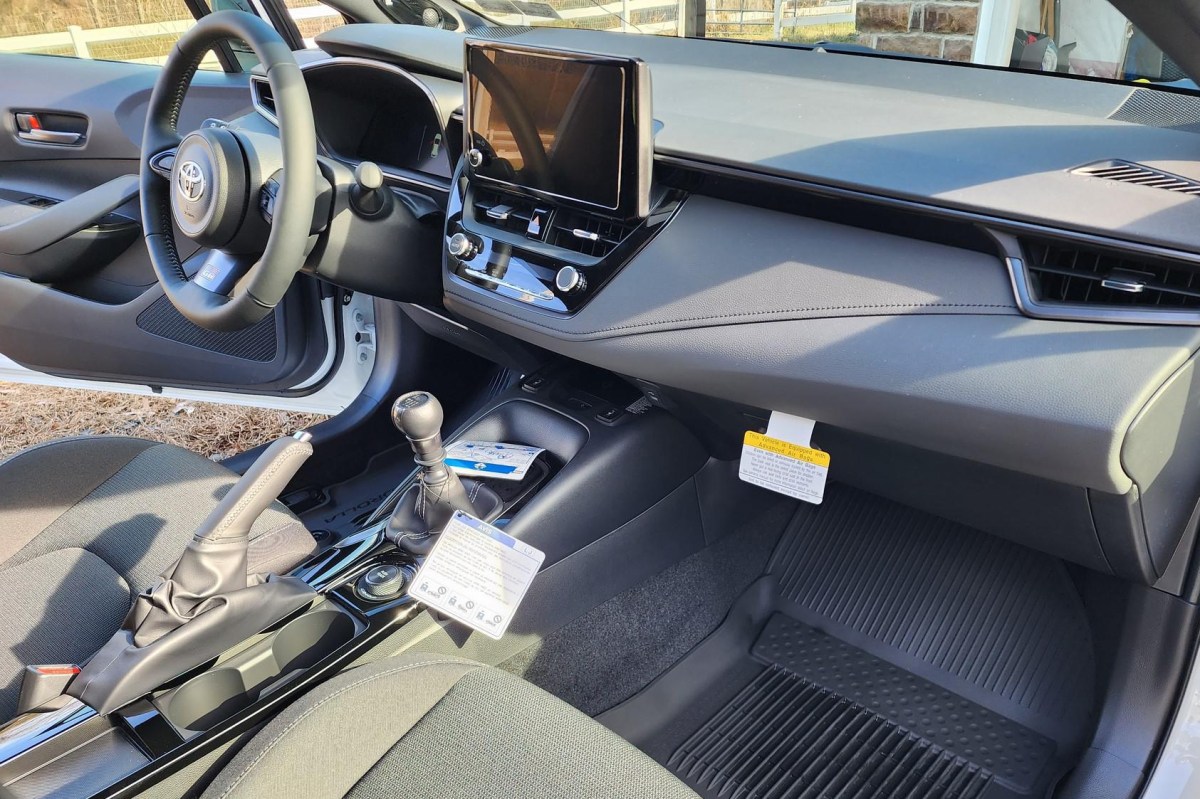 Interior of the GR Corolla Core for auction