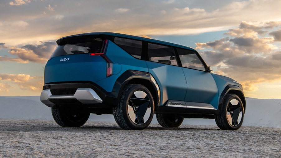 The Kia EV9 is an electric SUV that might have had its specs leaked.