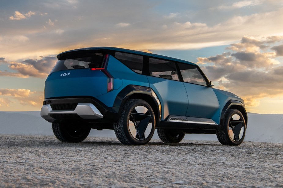 The Kia EV9 is an electric SUV that expects to arrive with level 3 driving.