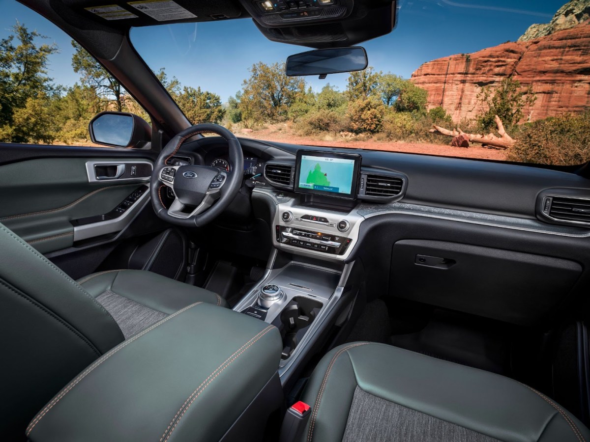 The interior of a new Ford Explorer