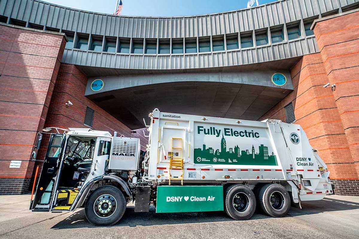 New York City EVs Mack electric garbage truck