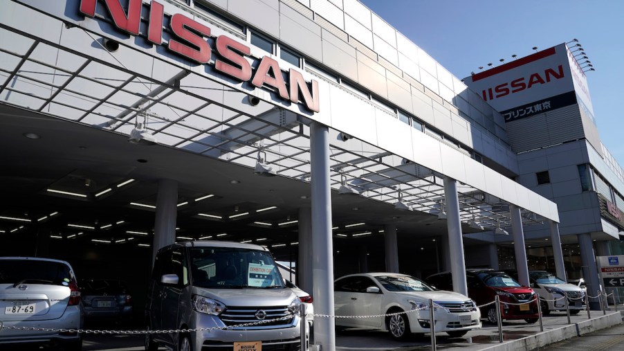 A Nissan dealership where people go to get a Nissan tune-up on their cars.