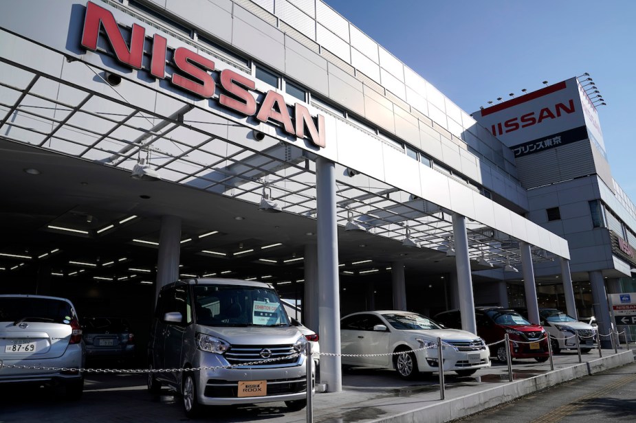 A Nissan dealership where people go to get a Nissan tune-up on their cars. 