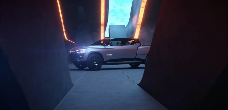 The Ram Revolution is a preview of what Ram's Ford F-150 Lightning fighter will be as a Ram electric truck.