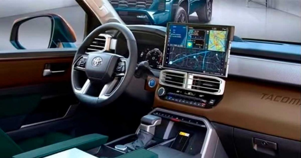 The 2024 Toyota Tacoma interior and dash 