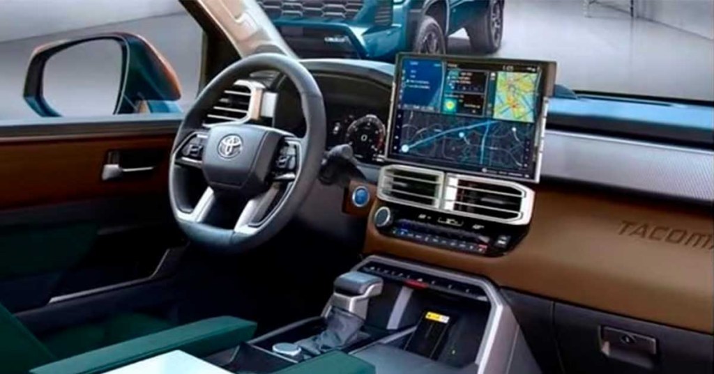 The 2024 Toyota Tacoma interior and dash