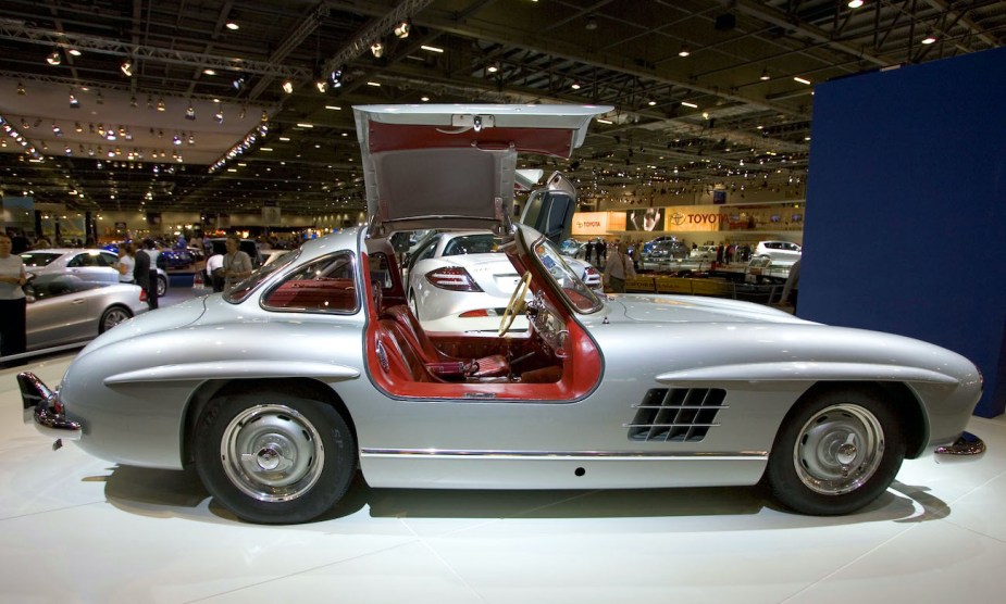 The Mercedes-Benz 300Sl Gullwing Coupe At The British International Motor Show.