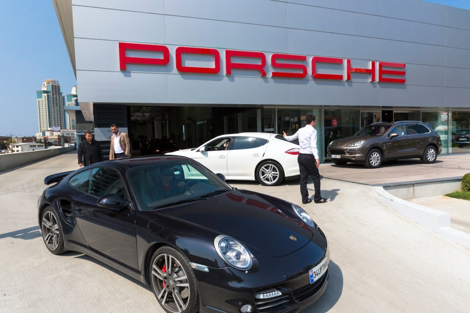 Luxury Porsche showroom