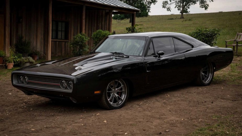Vin Diese's personal 1970 Dodge Charger, parked in the countryside here, will probably appear in the new Fast and Furious 10 (Fast X) film.