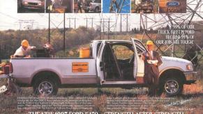 A print advertisement for the 1997 Ford F-150 pickup truck with Henkels & McCoy
