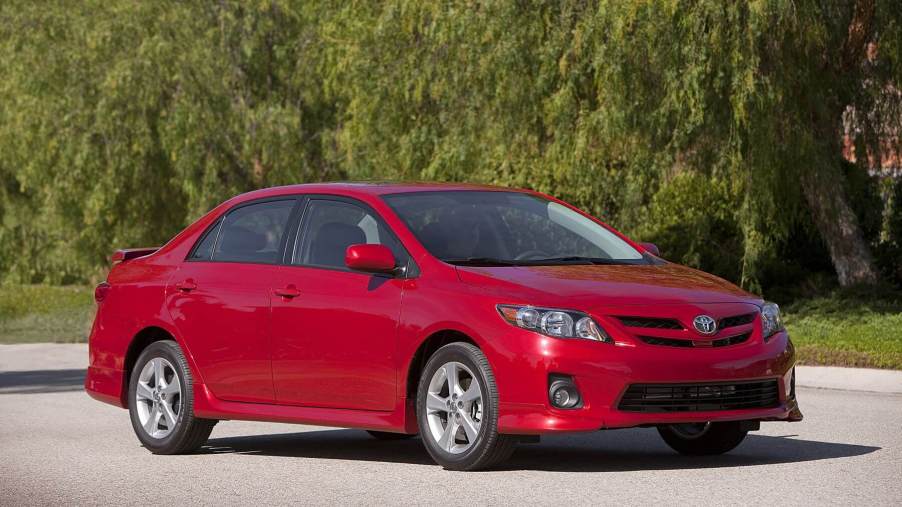 The 10th generation of the Toyota Corolla compact sedan, spanning the 2009 to 2013 model years