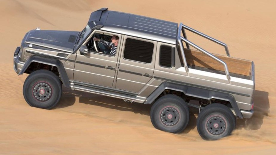 2013 Mercedes-Benz AMG G63 6x6 playing in the desert