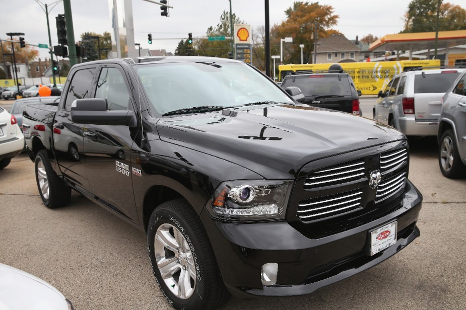 A black 2013 Ram 1500 shows off as a truck for less than $20,000.
