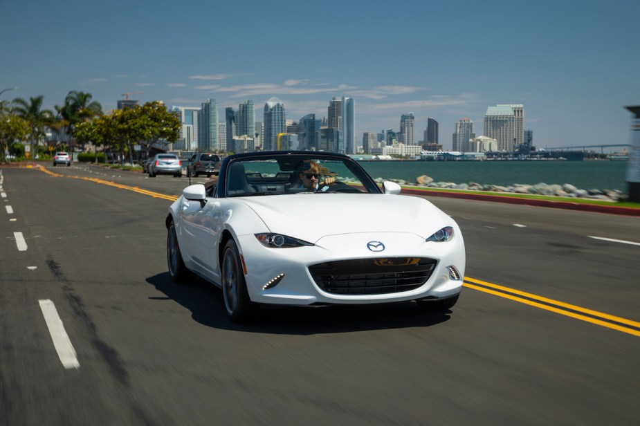 A 2019 Mazda MX-5, one of the most reliable sports car available.