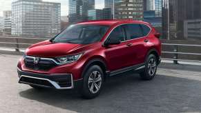 The 2022 Honda CR-V parked in the city