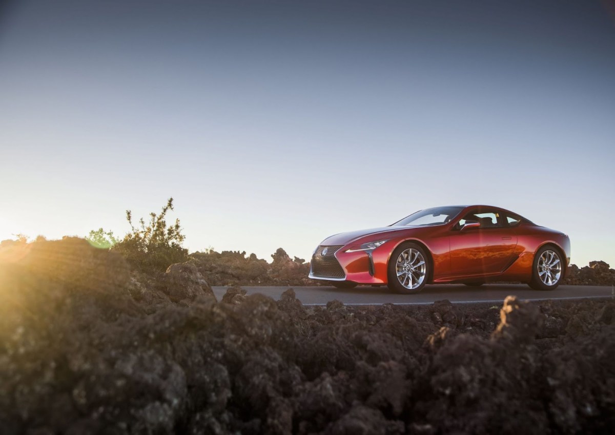 Red Lexus LC coupe