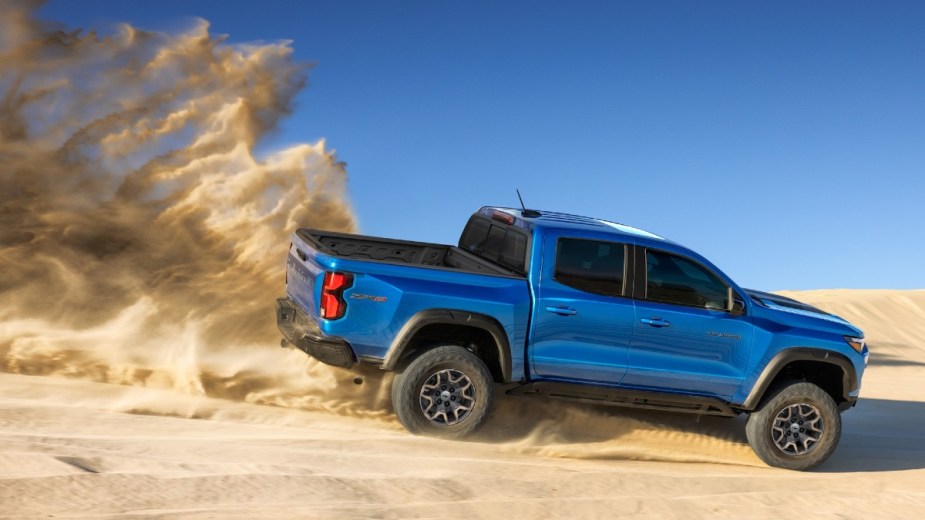 2023 Chevy Colorado ZR2 Tearing Up a Sandy Trail