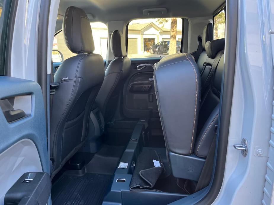 2023 Ford Maverick Tremor rear seat storage