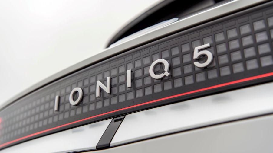 2023 Hyundai Ioniq 5 all-electric (EV) compact SUV rear badging