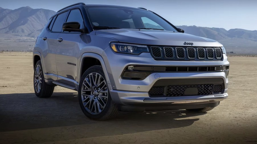 The 2023 Jeep Compass off-roading over sand