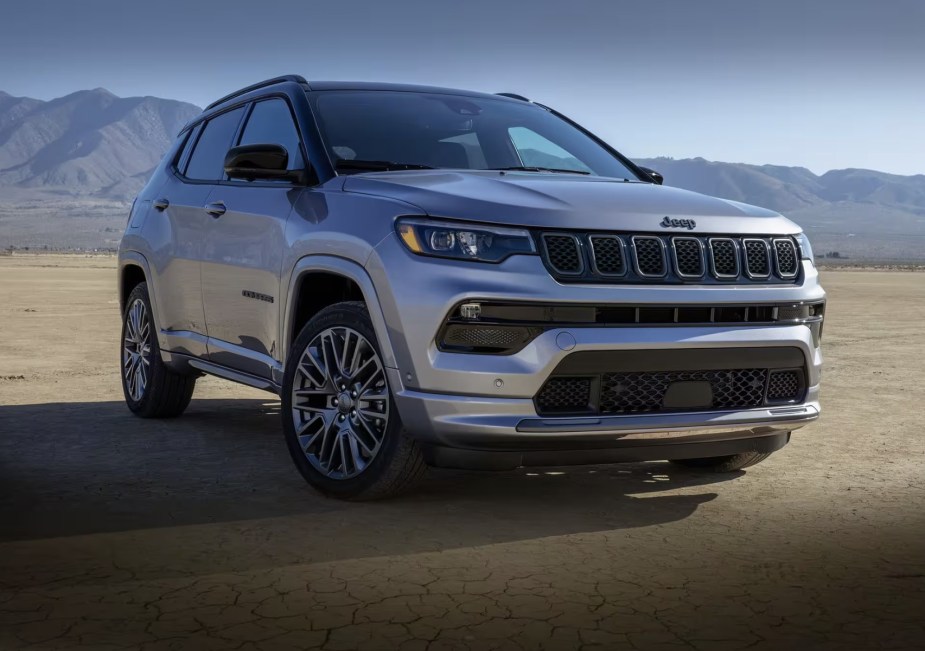 The 2023 Jeep Compass off-roading over sand