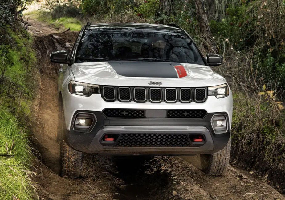 The 2023 Jeep Compass off-roading to show it's above average capabilities