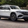 White 2023 Mercedes-Benz EQB Electric Luxury SUV Parked and Posed
