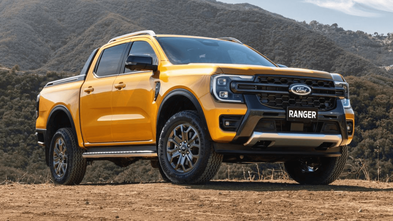 The 2024 Ford Ranger off-roading in dirt