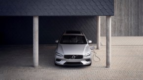 Volvo V60 Recharge plugged in