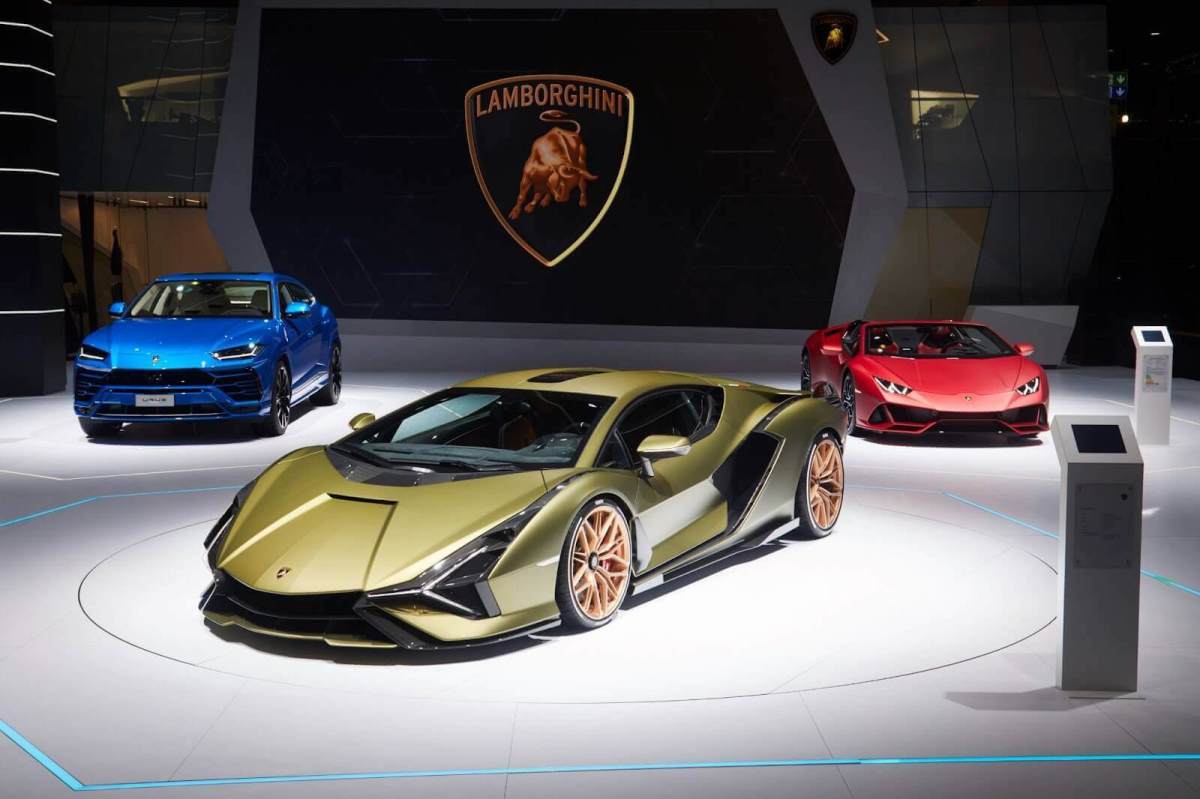 The Lamborghini Sian, Aventador, and Urus