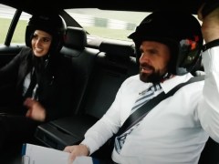 Boss Does Job Interviews in BMW M5 Speeding 110 MPH on Racetrack