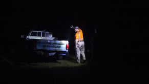 Investigating an abandoned Chevrolet pickup truck in Wilmington, North Carolina