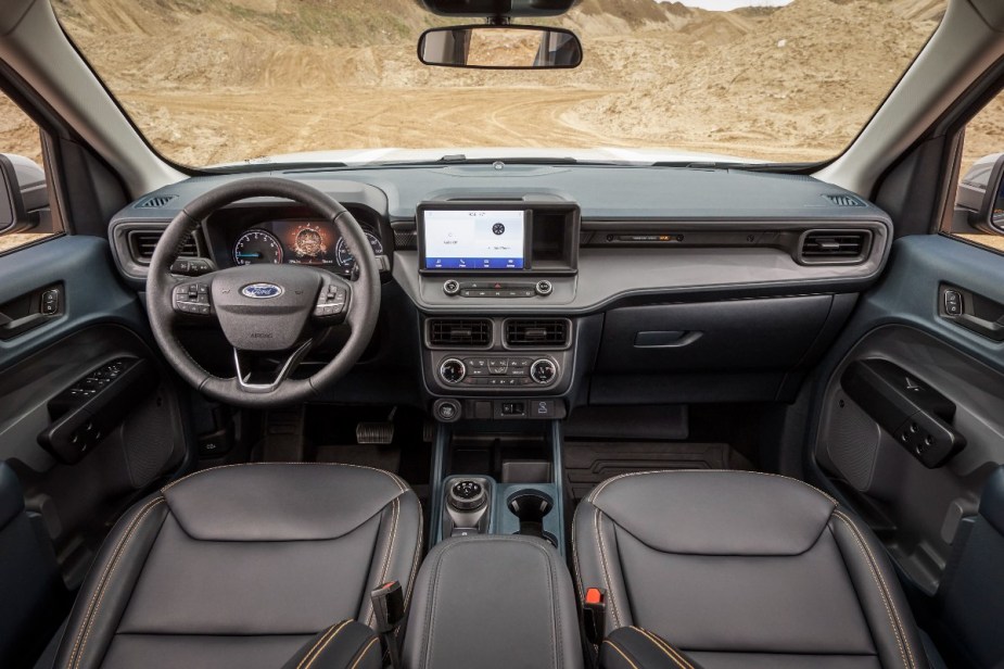 Dashboard in the 2023 Ford Maverick. 2023 Ford Maverick production is set to increase. 