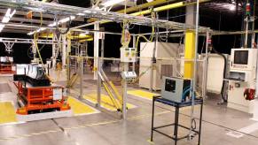 General Motors (GM) lithium battery production at a plant in Brownstown Township, Michigan
