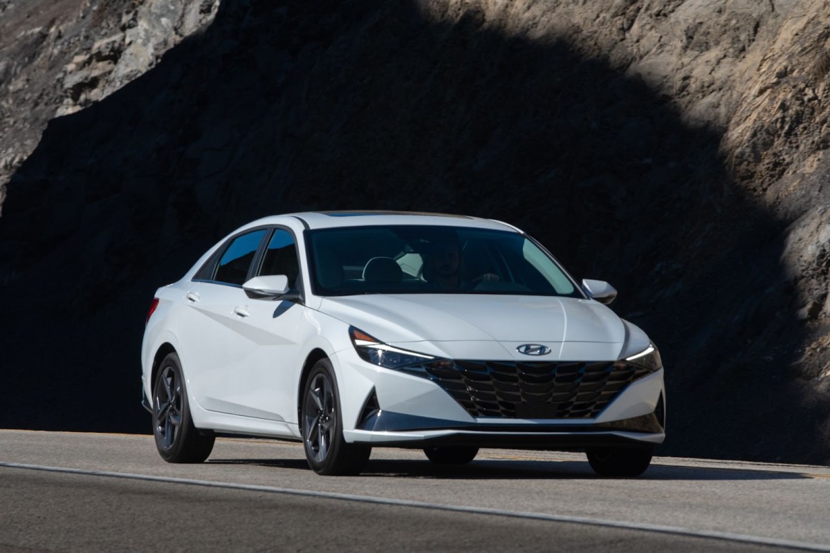 The 2023 Hyundai Elantra shown from the front