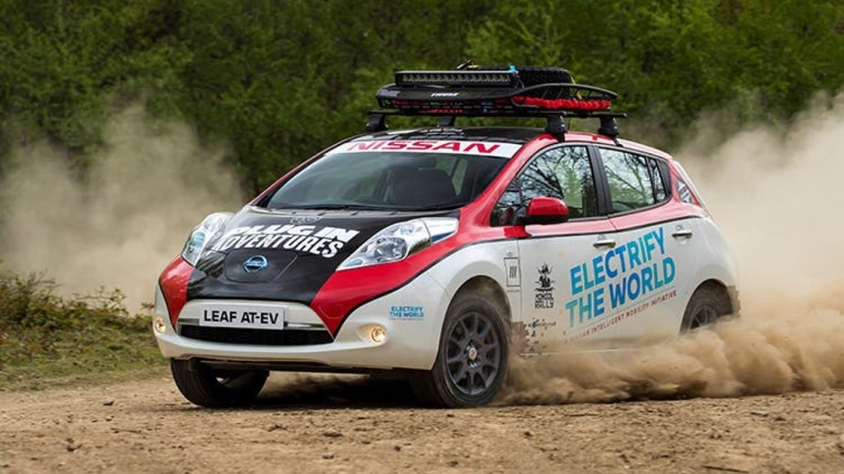 Nissan Leaf Rally Car used for the Mongol Rally by the Ramsey's