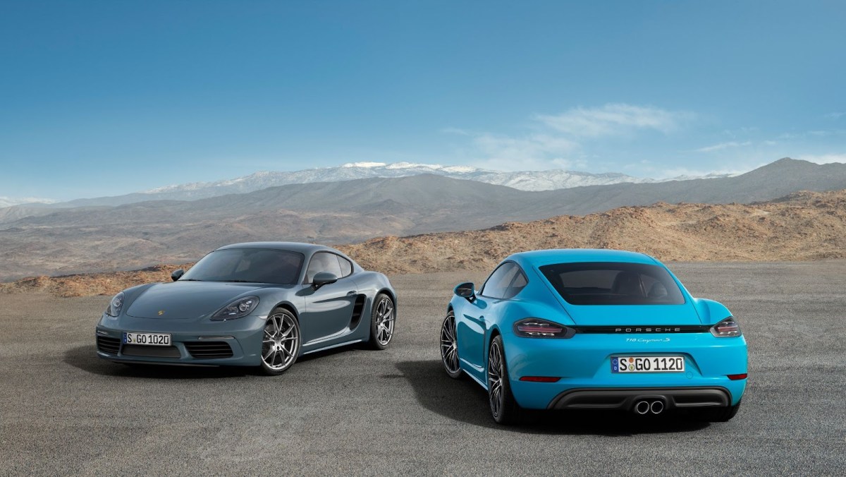 Two Porsche 718 Cayman Models