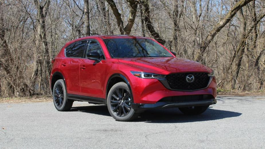 Red Mazda CX-5 Parked and Posed Outdoord
