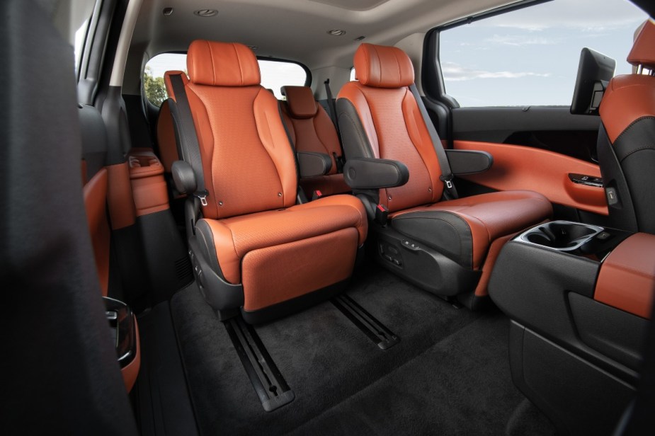 Seats in 2023 Kia Carnival, most affordable new minivan and also one of the safest and most spacious